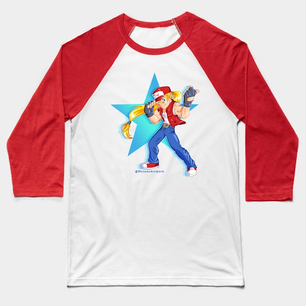 Cute Terry of Fatal Fury Baseball T-Shirt by MorenoArtwork